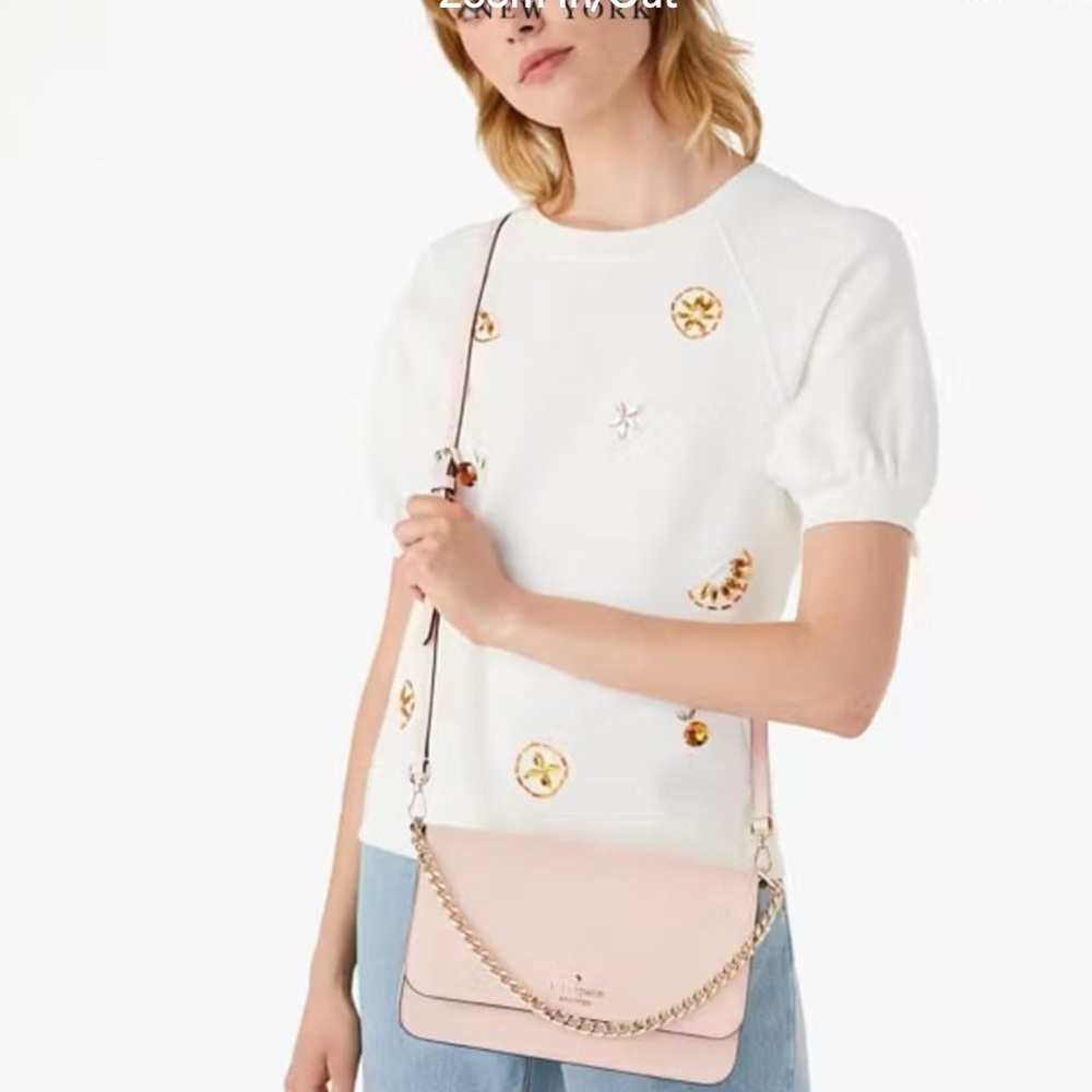 BRAND NEW Kate Spade Blush Pink Crossbody with Gold Chain